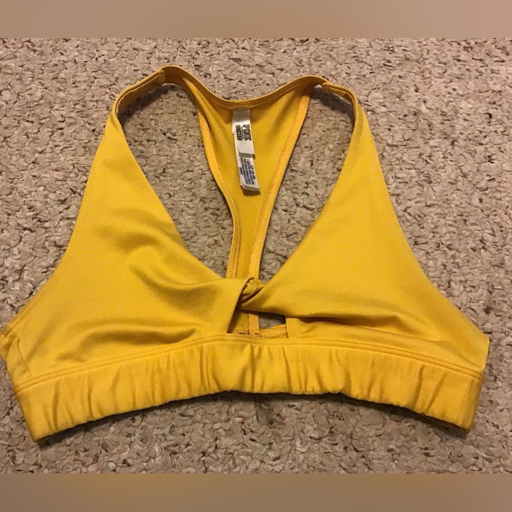 PINK VICTORIAS SECRET SZ S BATHING SUIT TOP MARIGOLD VINTAGE SWIM